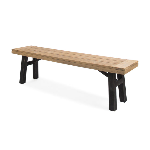 Modern European furniture - Natural and Grey Outdoor Bench - www.oroa.com