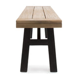 Modern European furniture - Natural and Grey Outdoor Bench - www.oroa.com