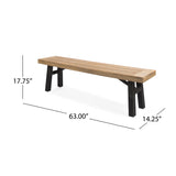 Modern European furniture - Natural and Grey Outdoor Bench - www.oroa.com