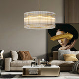 Modern Gold Round 8-Light Crystal Chandelier - OROA
