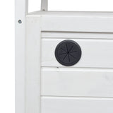 Foldable Outdoor Kitchen Island Patio Cart - White