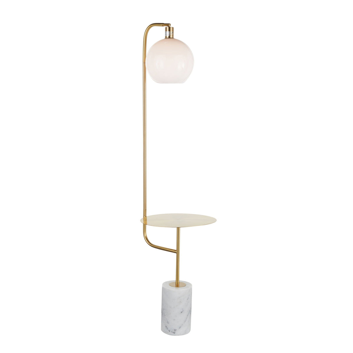 Glam Marble Floor Lamp Side Table - OROA