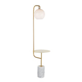 Glam Marble Floor Lamp Side Table - OROA