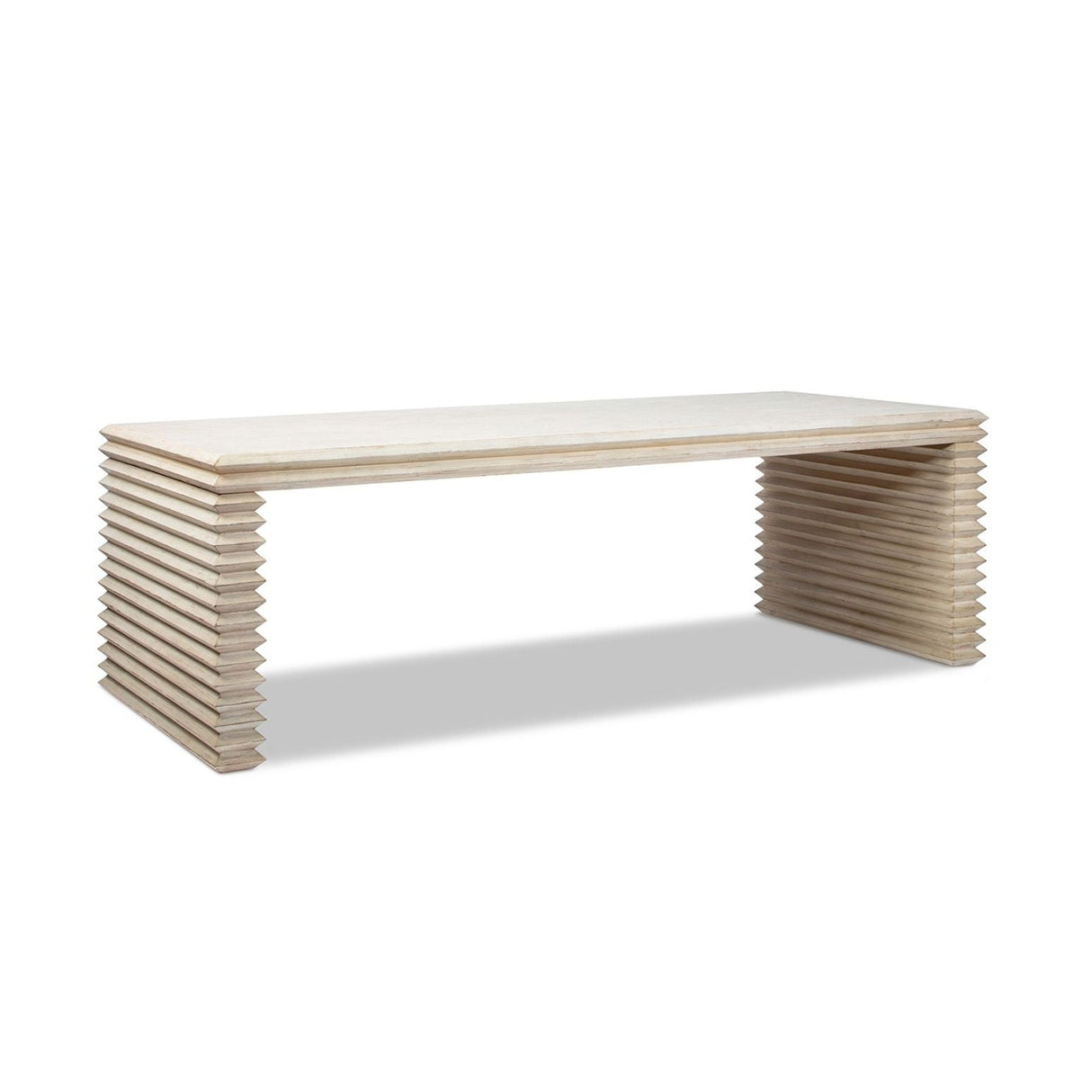 Geometric Waterfall Dining Table -  Reclaimed Wood - OROA