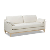 Pasadena Modern Farmhouse Sofa, Flax White Linen - OROA Modern Furniture