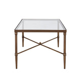 Modern Bronze & Glass Accent Table - OROA