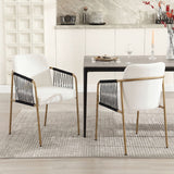 Modern Glam Upholstered Dining Chairs (S/2) - OROA