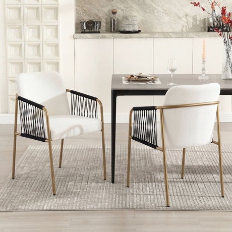 Modern Glam Upholstered Dining Chairs (S/2) - OROA
