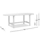 Milo 8-Seat Oval Reclaimed Pine Dining Table, Light Natural Cerused - OROA Online Furniture