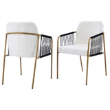 Modern Glam Upholstered Dining Chairs (S/2) - OROA