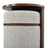 Walnut Side Table with Hidden Stool | Catchy