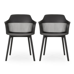 Modern Black Indoor-Outdoor Dining Chair - Catchy