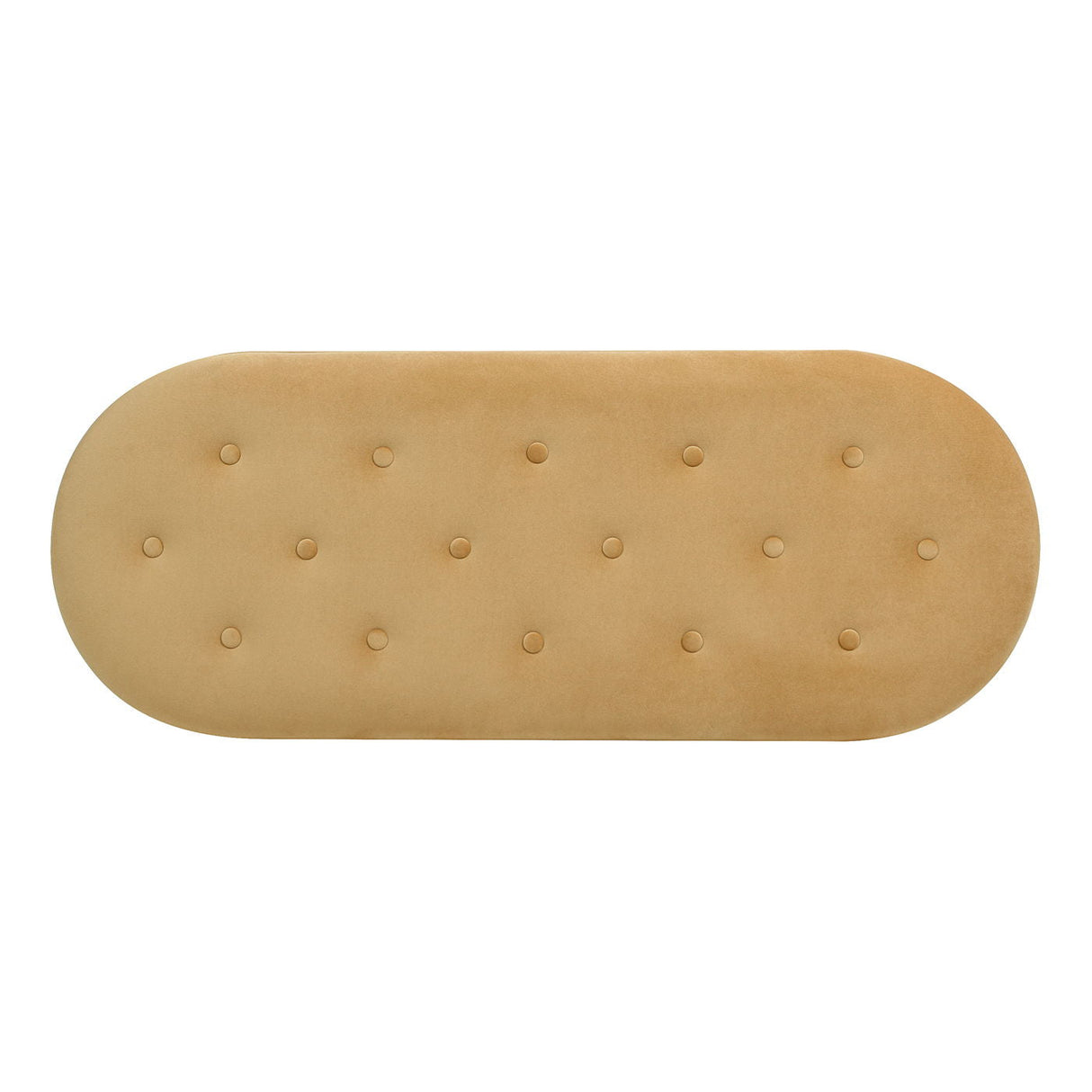 Melindaa - Oval Tufted Bullion Fringe Storage Bench