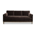 Knox Modern Farmhouse Sofa, Deep Brown Performance Velvet - OROA Online Furniture