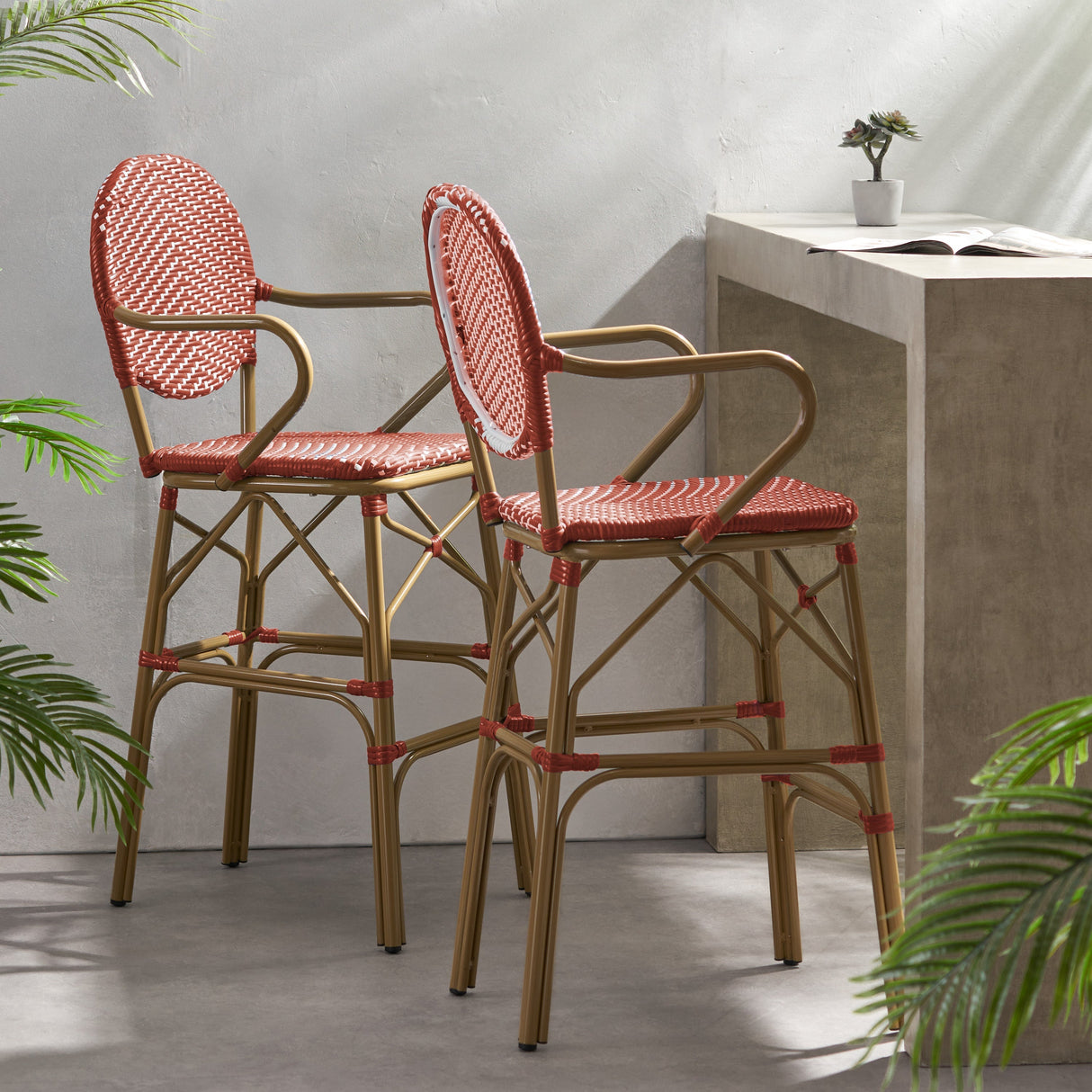 Outdoor Bar stool - French Bistro Red