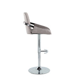 Gray Black Wood Adjustable Swivel Bar Stools Set of 2 – OROA, view 6