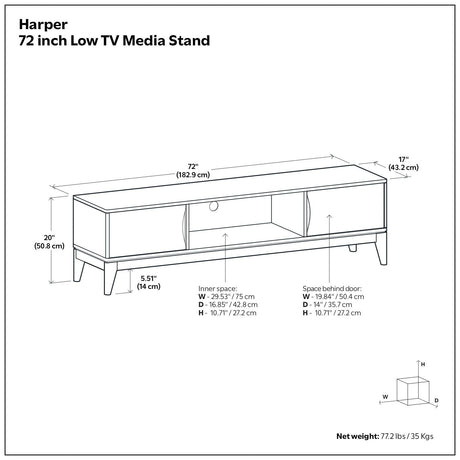 Media Unit - Solid Wood Finish - OROA