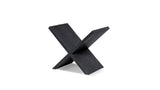 Otto X-Shaped Wood Display Shelf, Matte Black Reclaimed Pine - OROA Modern Furniture