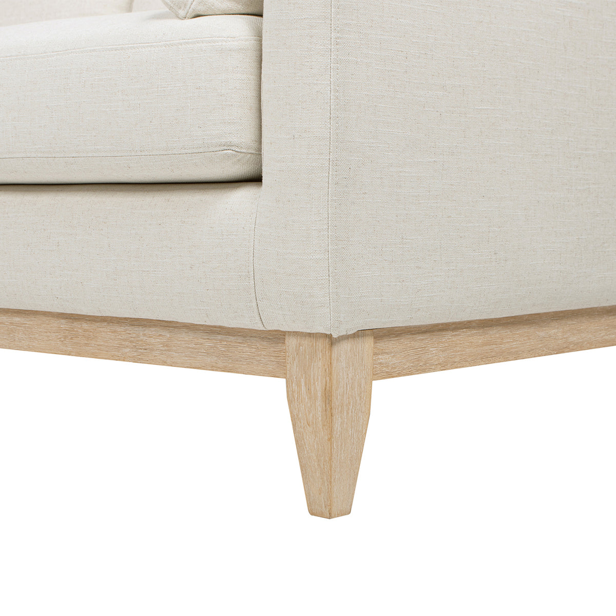 Pasadena Modern Farmhouse Sofa, Flax White Linen - OROA Modern Furniture