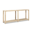Milo Cerused Reclaimed Pine Console Table with Lower Shelf, Light Natural - OROA Online Furniture