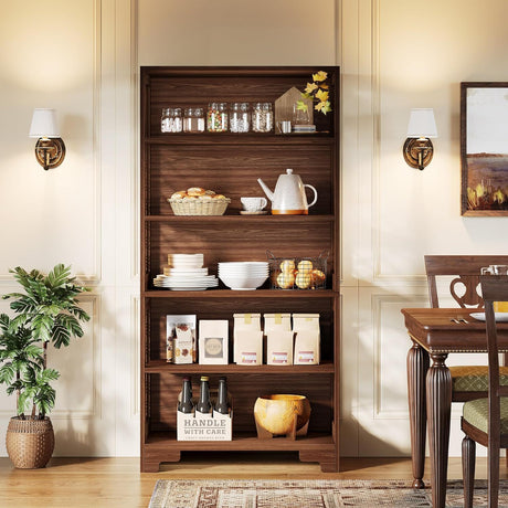 Brown Mid Century Bookcase | OROA