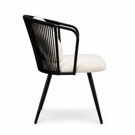 Rattan teddy dining chair