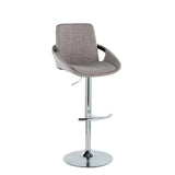 Gray Black Wood Adjustable Swivel Bar Stools Set of 2 – OROA, view 1