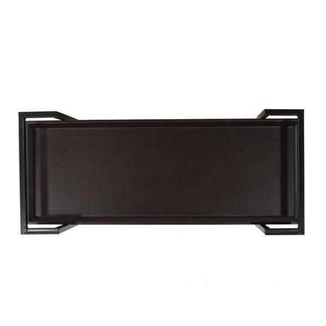 Modern European furniture - Modern Industrial Walnut Wood Bar Cart - www.oroa.com