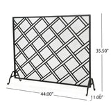 Modern European furniture - Elegant Black Iron Fireplace Fire Screen Barrier- www.oroa.com