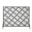 Modern European furniture - Elegant Black Iron Fireplace Fire Screen Barrier- www.oroa.com