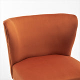 Orange Nailhead Slipper Accent Chair | Catchy