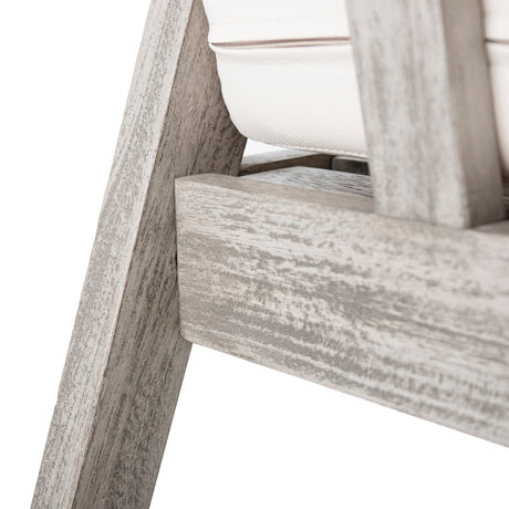 Outdoor Acacia Wood Patio Club Chairs with Cushions (S/2)