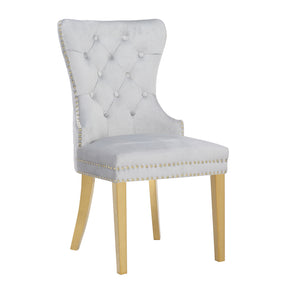 Modern European furniture - Simba Velvet Upholstered Dinning Chairs (2) - www.oroa.com