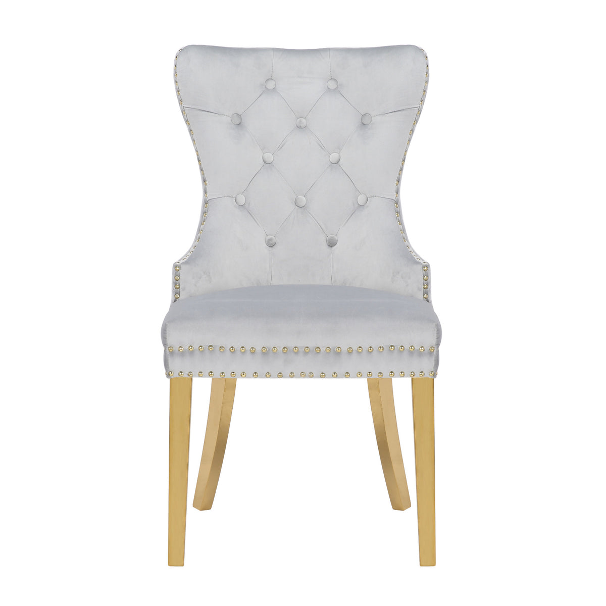 Modern European furniture - Simba Velvet Upholstered Dinning Chairs (2) - www.oroa.com