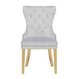 Modern European furniture - Simba Velvet Upholstered Dinning Chairs (2) - www.oroa.com