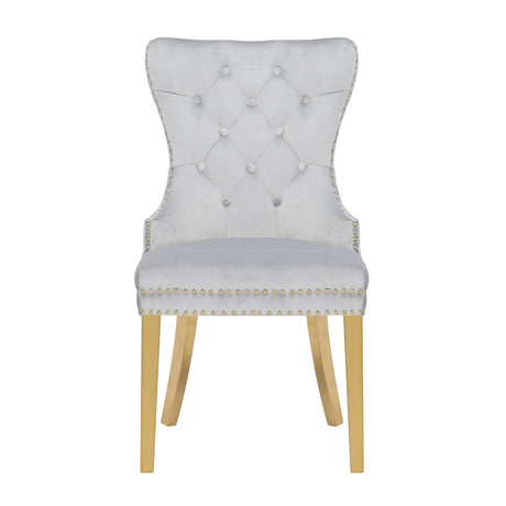 Modern European furniture - Simba Velvet Upholstered Dinning Chairs (2) - www.oroa.com