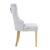 Modern European furniture - Simba Velvet Upholstered Dinning Chairs (2) - www.oroa.com