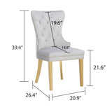 Modern European furniture - Simba Velvet Upholstered Dinning Chairs (2) - www.oroa.com