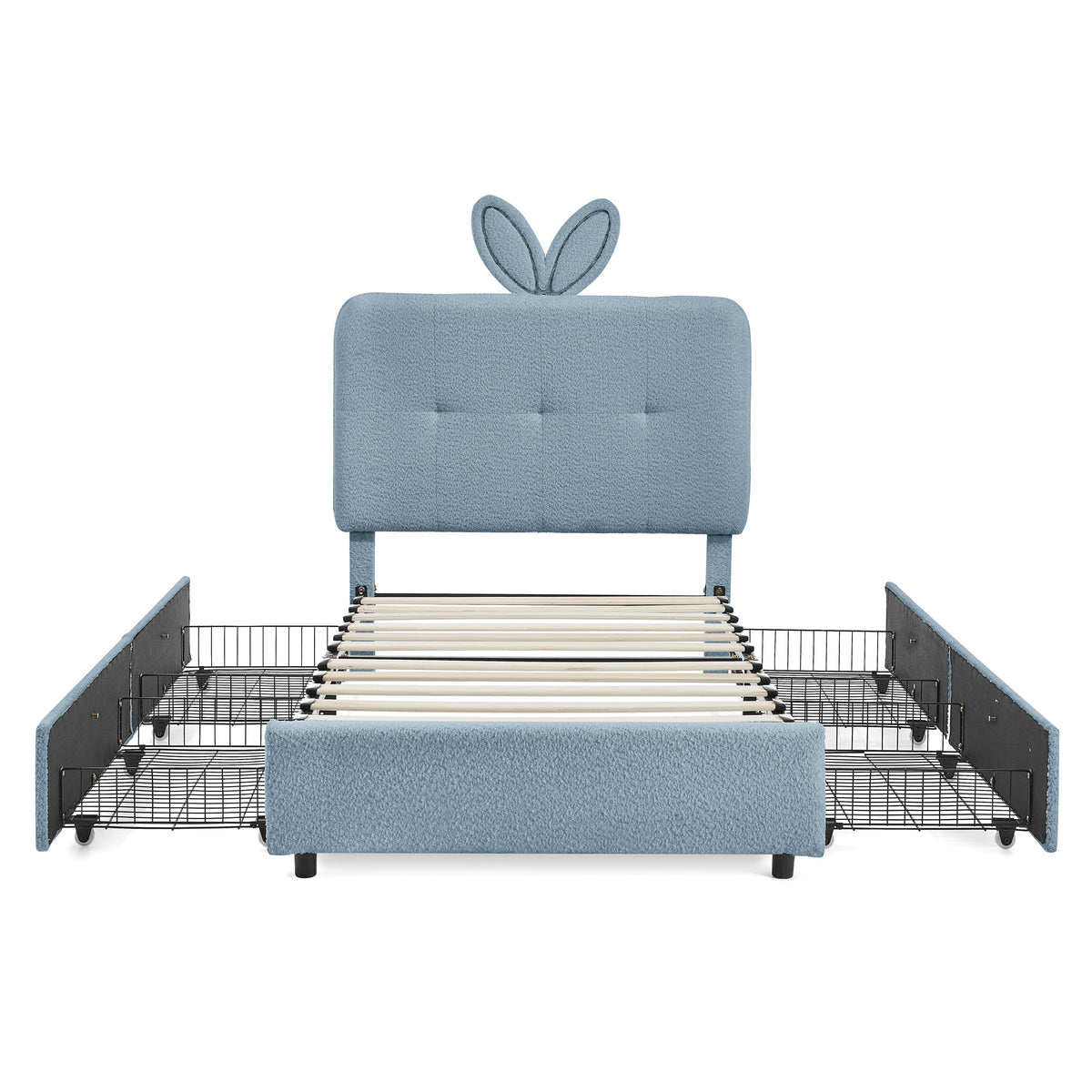 Kids Twin Bed with Oversized Rabbit Ear Headboard | OROA Kids