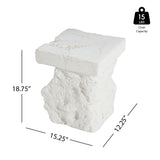 Minimalist Patio Side table White - OROA