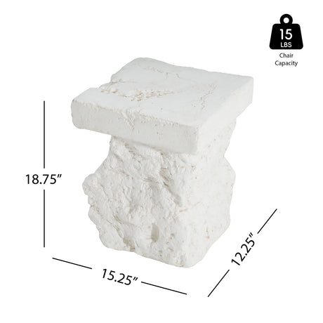 Minimalist Patio Side table White - OROA