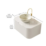 Modern Bathroom Vanity & Sink with Floating Curved Edges - OROA