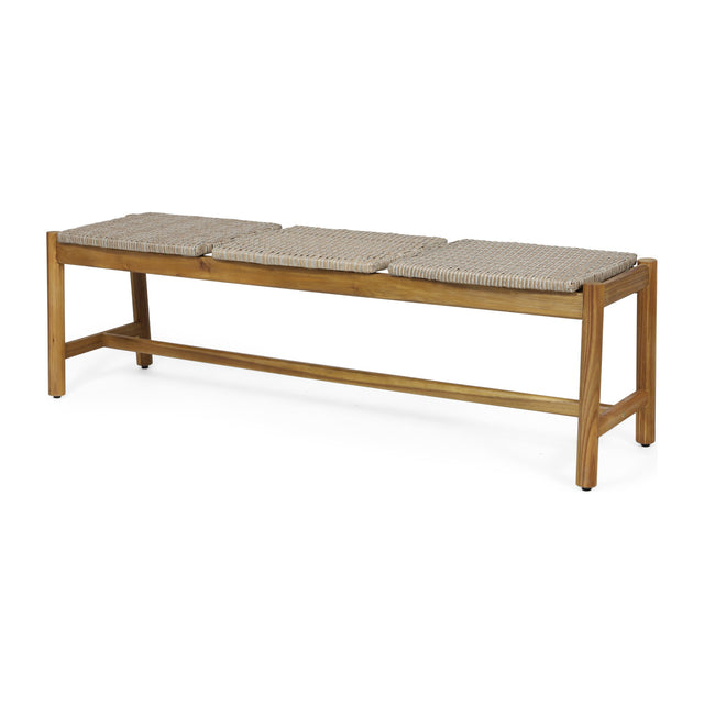 Modern European furniture - Acacia Wood 3 Seater Bench - www.oroa.com