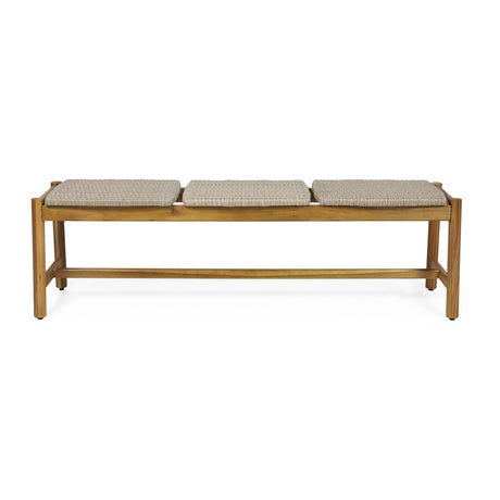 Modern European furniture - Acacia Wood 3 Seater Bench - www.oroa.com
