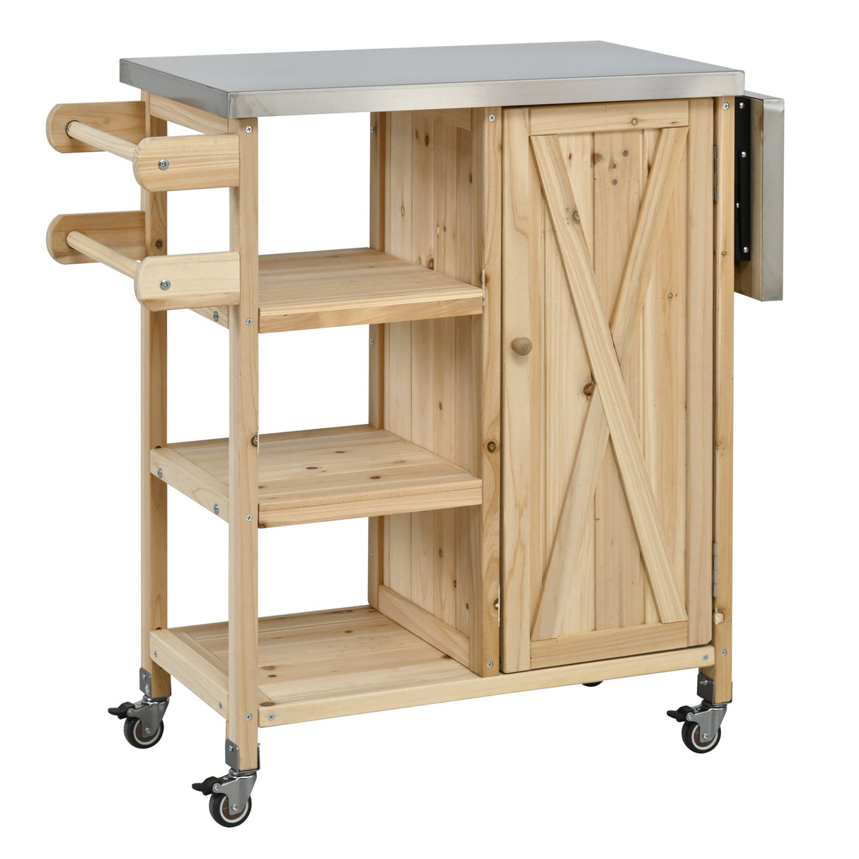 Foldable Outdoor Kitchen Island Patio Kitchen Island - Wood