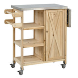 Foldable Outdoor Kitchen Island Patio Kitchen Island - Wood