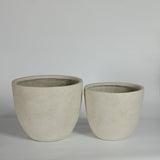 Round Concrete Planter (S/2), Large Outdoor Indoor/Outdoor