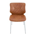 Retro Brown Leather Dining Chairs