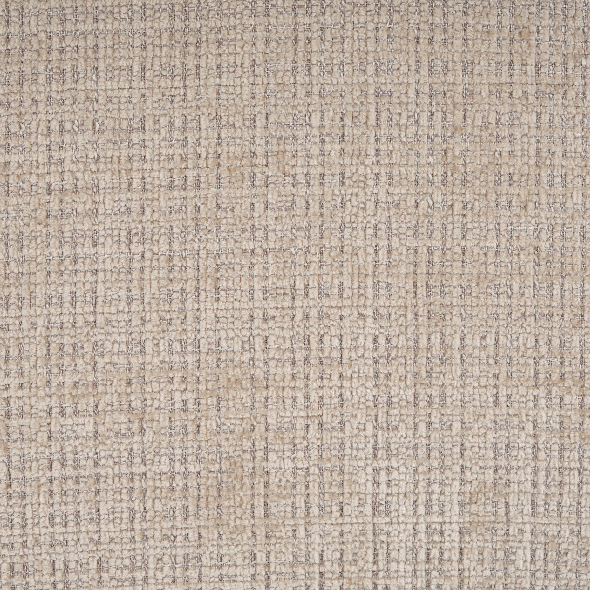 Upholstered dining chair with walnut-finish legs — woven fabric close-up