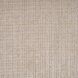 Upholstered dining chair with walnut-finish legs — woven fabric close-up